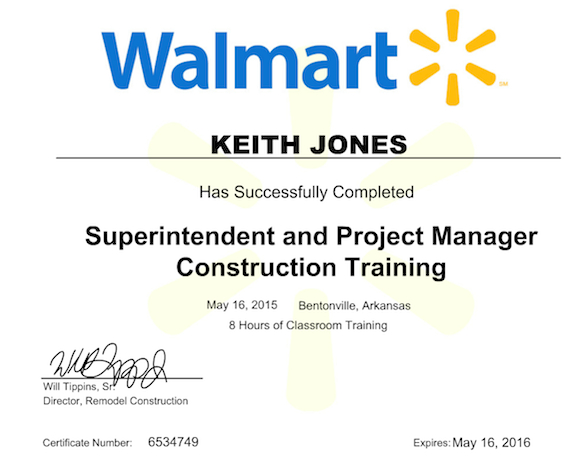 walmart certification